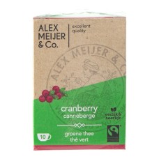 Alex Meijer Thee Groen Cranberry 6 Pakjes 10 Zakjes